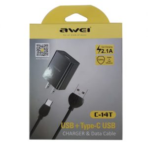 Cargador & Data Cable USB + Type C